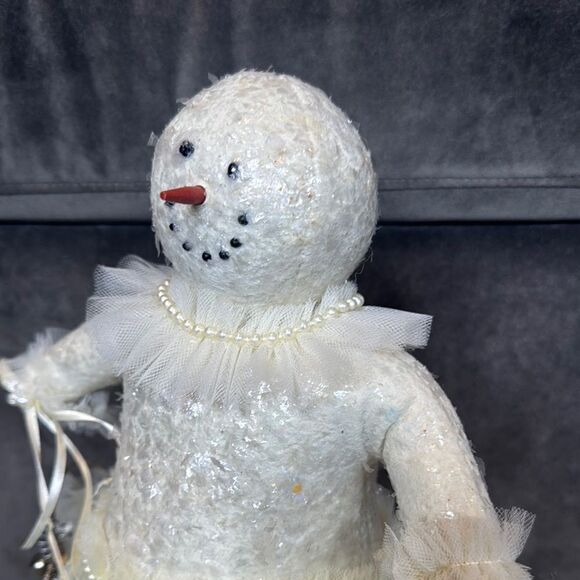 Bethany Lowe RARE Snowman Snow Woman Christmas Vintage Decoration Stars - Picture 7 of 13